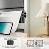 NicBex Queen Platform Bed Frame with Faux Leather and Rivets,Upholstered Headboard with LED and Charging Station,No Box Spring Needed,Black - 4 of 4