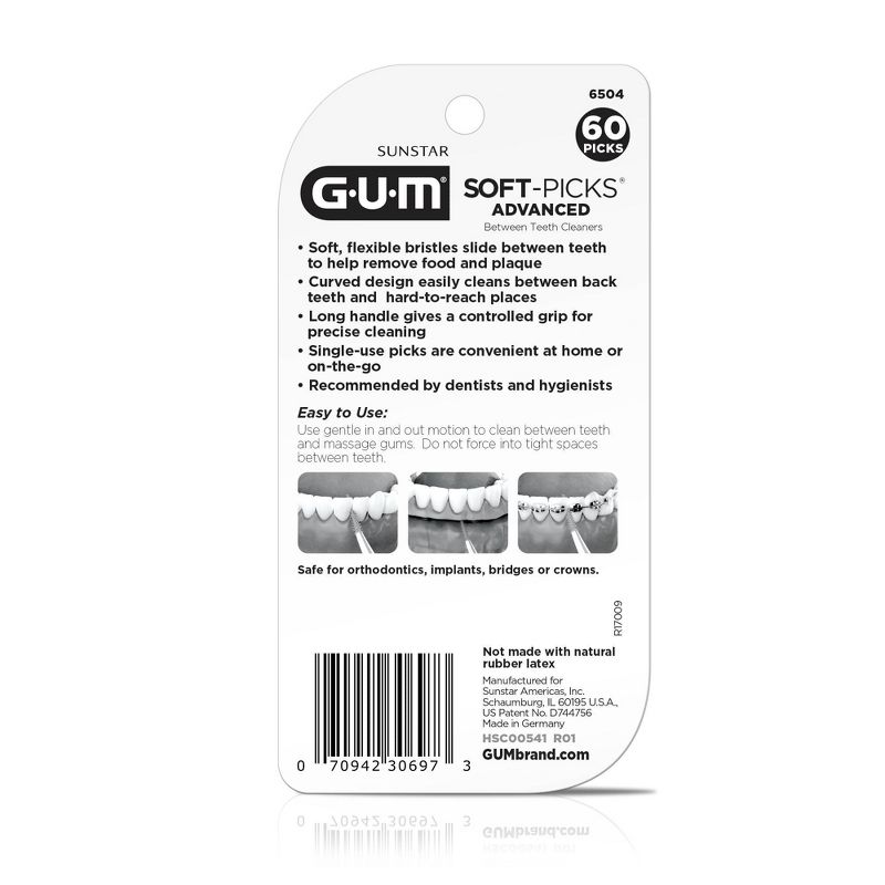 GUM Soft-Picks Advanced Interdental Flexible picks - 60ct, 3 of 8