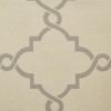 MAYEERTY 50x18" Fretwork Print Grommet Top Window Valance Beige/Grey - 3 of 4