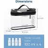 TSA Approved Toiletry Bag, 2 Pack Clear Makeup Cosmetic Bag Organizer, Quart Size Travel Bag for Toiletries - 4 of 4