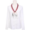 INSPIRE CHIC Women's Polka Dots Stripes Printed Square Contrast Color Satin Neck Scarves 1Pc - 2 of 4