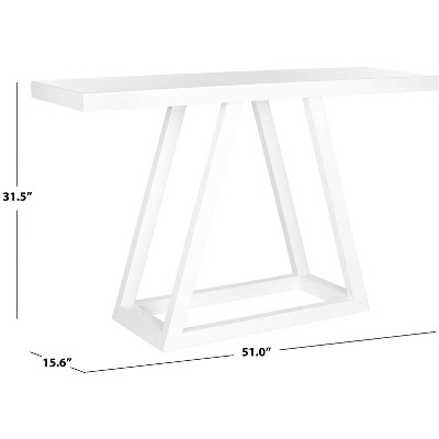 Sutton Transitional White Lacquer Rectangular Console Table