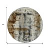 Taupe And Ivory Abstract Washable Indoor Outdoor Area Rug - 3 of 4