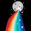 Adult Design By Humans Rainbow Pride Rocket to the Moon By noeldelmar Tank Top - 2 of 2