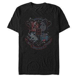 Mens Harry Potter Hogwarts Houses Animals Icons T Shirt - 1 of 4