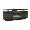 WhizMax Black 160CM Large TV Cabinet with Fireplace Can Heating Change Color 9 Models 8 Levels with LED Light - 2 of 3