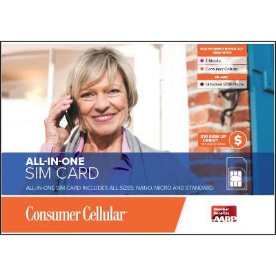 Consumer Cellular T-Mobile All In One SIM Card