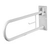 HealthSmart Fold Away Bathroom Grab Bar with Toilet Paper Holder, White - 3 of 3