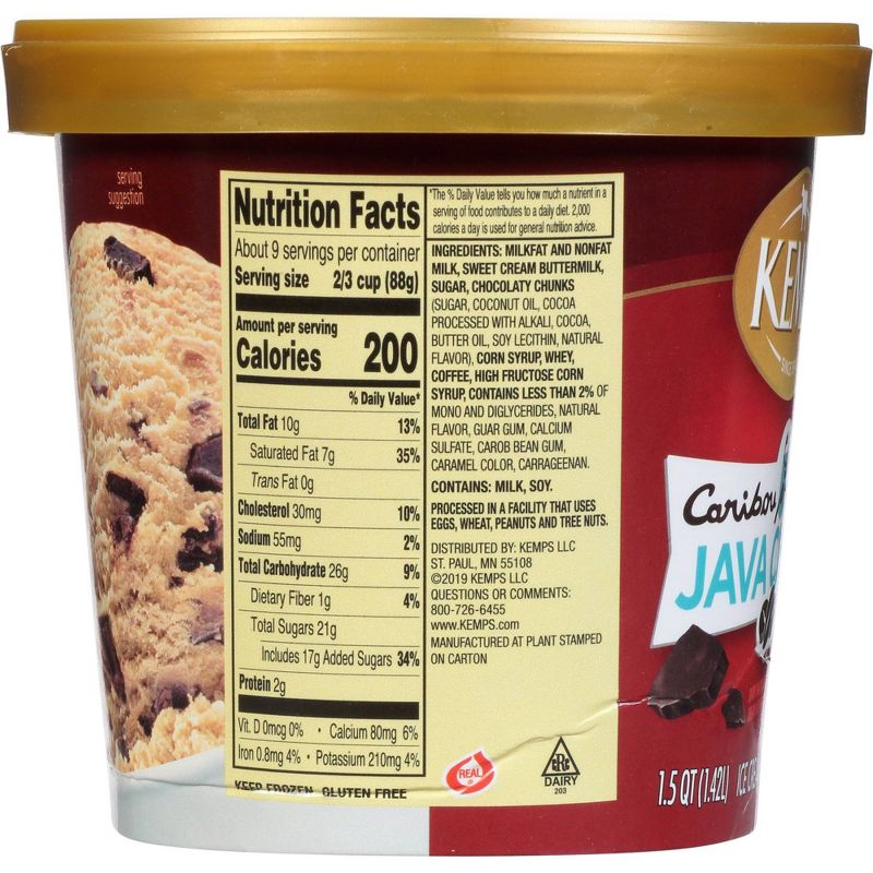 Kemps Caribou Coffee Java Chunk Premium Ice Cream - 48oz, 3 of 7