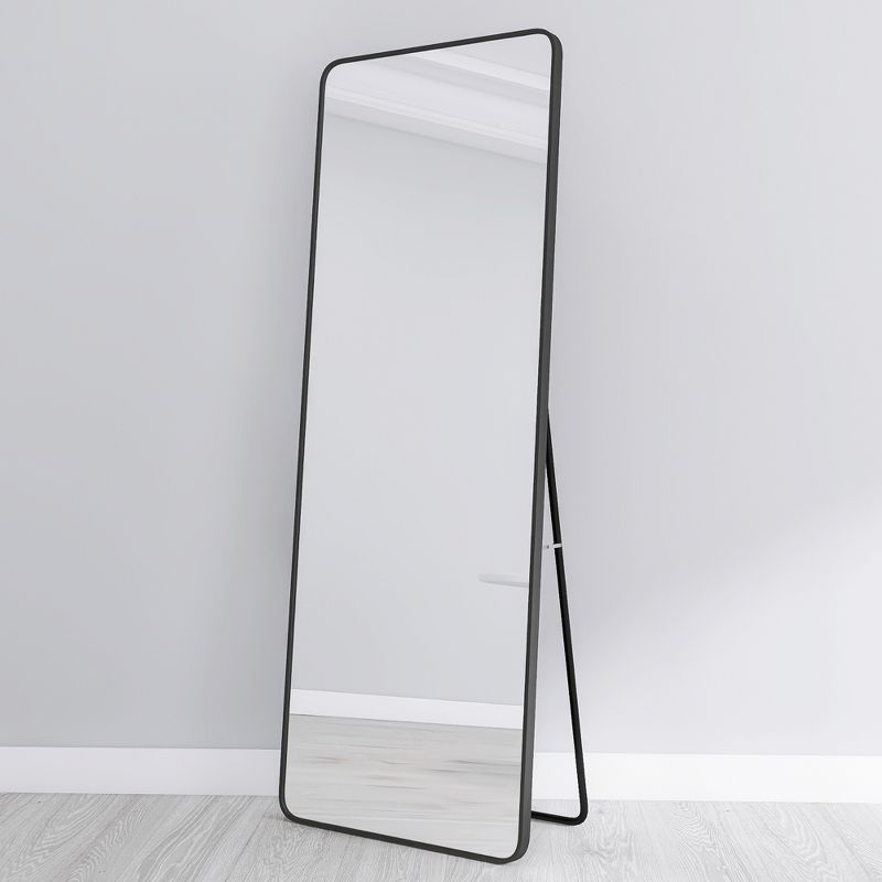 Bowen 65 in. H x 22 in. W Oversized Rectangle Round Corner Aluminum Frame Full-Length Mirror-The Pop Home, 4 of 7