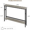 Slim 5.9" Sofa Table, 2-Tier Narrow Console Table with Adjustable Shelf, Space-Saving Design for Living Room, Entryway, Hallway, and Foyer Use - 2 of 4