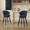 OUTSUPPLY 2 Pcs Wingback Swivel Bar Stools, Counter Height Adjustable Stools for Kitchen Island, Dining Room, Home Bar - 3 of 4