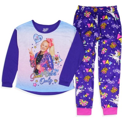 Nickelodeon Jojo Siwa Girls' Jojo and BowBow Shine 2 Piece Pajama Pant Set  (10) 