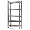 Racxily 5 Tier Galvanized Storage Rack, Heavy Duty Metal Shelving Unit Adjustable Utility Shelf Organizer, Freestanding Layered Storage Shelf - 3 of 4