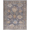 Blue Gray and Tan Oriental Hand Knotted Worn Faded Area Rug - 4 of 4