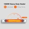 Wall-Mounted Electric Patio Heater, 1500W Infrared Hanging Patio Heater, Ceiling Outdoor Heater, portable garage heater, remote control & 24H Timers - 2 of 4