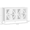 NicBex Sideboard Cabinet with Storage Modern Minimalist Buffet Storage Cabinet with 4 Doors for Kitchen,Living Room,White - 3 of 4