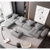 Oversized 198.43" Sparkling Chenille Tufted Modular Sectional Sofa with 8 Pillows, No Assembly and 8 PCS DIY Combination - 3 of 4