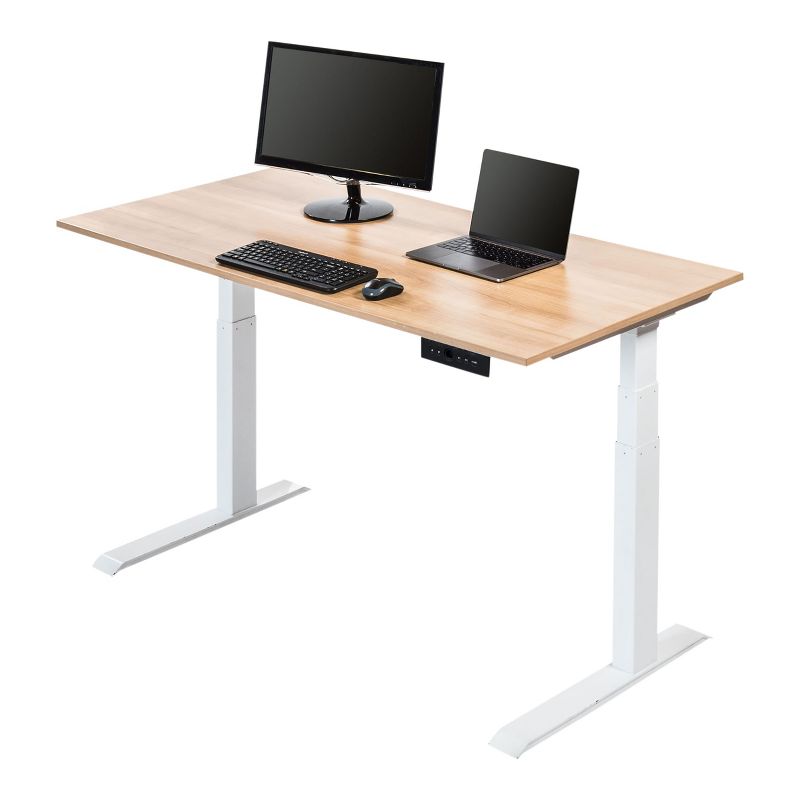 Stand Up Desk Store Dual Motor Electric Adjustable Height Standing Desk with EZ Assemble Steel Frame, 1 of 4