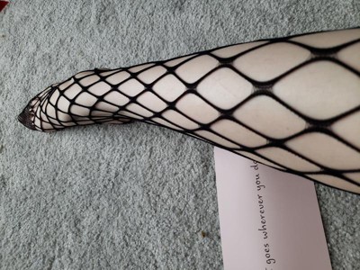 Women's Plus Size Open Fishnet Tights - A New Day™ Black 1x/2x : Target