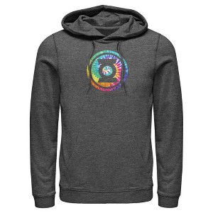 Men's Justice League Tie Dye Logo Pull Over Hoodie - 1 of 3