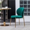 NicBex 3-Piece Dining Set, White Round Dining Table with 2 Velvet Chairs for Living Room, Dining Room - 4 of 4