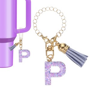Unique Bargains Resin Lightweight Decorative Sparkling Purple Sequins Tumbler Cup Charm - 1 of 4