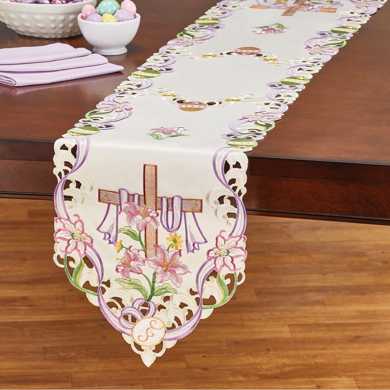 Collections Etc Easter Cross Table Topper, 2 of 4