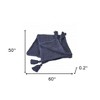 50" X 60"  Woven Cotton Throw Blanket with Tassels - 3 of 4