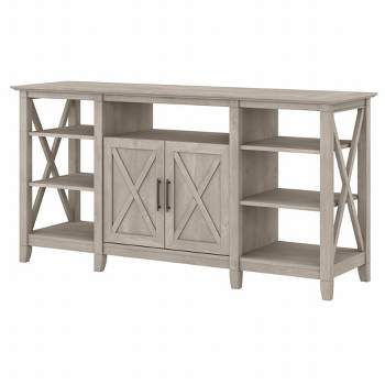 Key West Tall TV Stand for TVs up to 70" Washed Gray - Bush Furniture