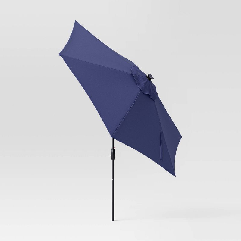 9' Round Solar Outdoor Patio Market Umbrella with Black Pole - Threshold™, 4 of 8