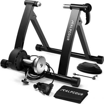Alpcour Indoor Bike Trainer Stand - Stainless Steel, Magnetic Flywheel, 6 Resistance Settings