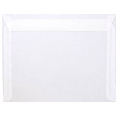 JAM Paper 9.5 x 12.625 Booklet Translucent Vellum Envelopes Clear 2851377