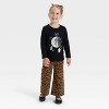 Toddler Girls' Long Sleeve Halloween Graphic T-Shirt - Cat & Jack™ Black - 4 of 4