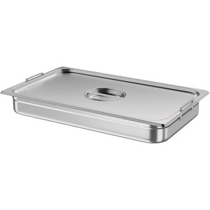 6 Pack Commercial Hotel Pans, 2" Deep Stainless Steel Steam Table Pans with Lids & Handles, Anti Jamming Stackable for Catering Buffets - 1 of 4
