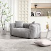 JOYRACER 2-Person Soft Chair with High Resilience Foam Core with 2 pillows, Comfy Square recliner for Reading & TV in Living Room or Bedroom - 2 of 4