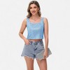 Anna-Kaci Women's Sequin Square Neck Tank Top with Sleeveless Design and Cropped Fit - 4 of 4