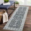 Washable Vintage Rug Non Slip Low Pile Rug Soft Throw Floor Cover Floral Foldable Indoor Carpet for Living Room Bedroom Playroom Nursery - 2 of 4