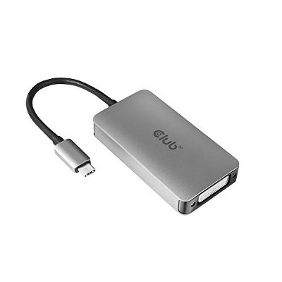 Club 3D DVI-D/USB-C Video Adapter - 1 x Type C Male USB - 1 x DVI-D (Dual-Link) Female Digital Video - 3840 x 2160 Supported