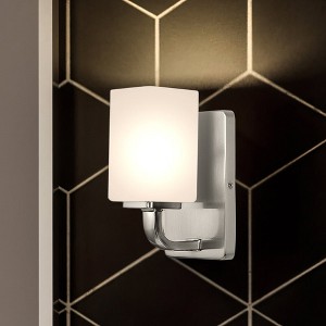 Urban Ambiance Luxury Contemporary Wall Sconce 8.5''H x 4.75''W,  Brushed Nickel Finish,  Louisville Collection, UHP4320 - 1 of 4