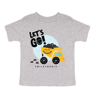 The Juniper Shop SmileyWorld Let's Go Dump Truck Toddler Short Sleeve Tee - 1 of 4