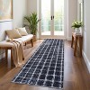 Modern Plaid Rug, Washable Soft Low-Pile Non-Slip Stain-Resistant Area Carpet for Bedroom, Living Room, Dining Room, Nursery - 2 of 4