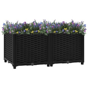vidaXL Raised Bed 31.5"x15.7"x15" Polypropylene - 1 of 4
