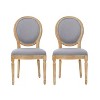 GDFStudio Karter French Country Upholstered Dining Chairs (Set of 2) - 2 of 4