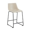 Christopher Knight Home Juliana Modern 24 Inch Faux Leather and Steel Frame Counter Stools (Set of 2) - 4 of 4