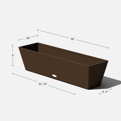 Modern Espresso 36" Recycled Plastic Window Box Planter