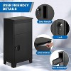 Metal Package Delivery Box, Lockable Anti-Theft Parcel Drop Box, Weatherproof Galvanized Steel Storage for Porch, Fence - 4 of 4