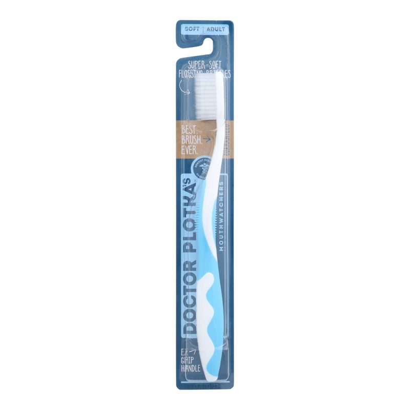 Doctor Plotka's Mouthwatchers Soft Bristle Adult Toothbrush Blue - 6 ct, 2 of 6