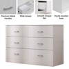 SKONYON 6 Drawer Dresser Double Dresser for Bedroom Wide Storage Space Furniture Organizer - 4 of 4