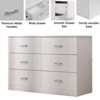 SKONYON 6 Drawer Dresser Double Dresser for Bedroom Wide Storage Space Furniture Organizer - image 4 of 4